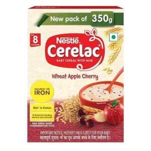 Nestle Cerelac Stage 2 Baby Cereal with Milk (8- 24 Months, Wheat, Apple & Cherry)