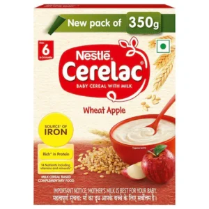 Nestle Cerelac Stage 1 Baby Cereal with Milk (6-24 Months, Wheat & apple)